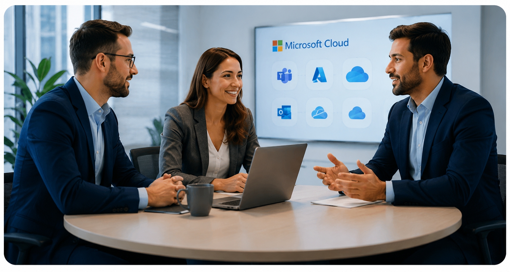 Microsoft cloud planning discussion with business professionals